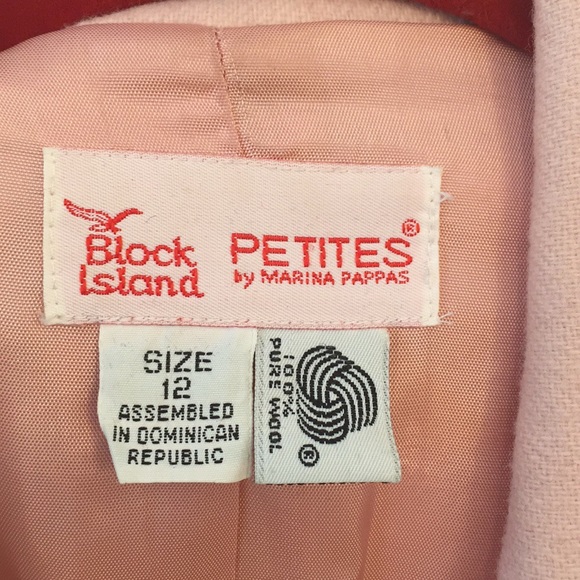 Vintage Blush Pink Single Breasted Wool Blazer - Picture 2 of 5